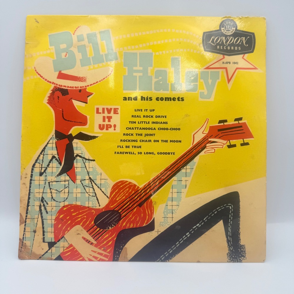 Bill Haley and His Comets Live It Up! 10" Vinyl LP London H-APB 1042 UK Pressing